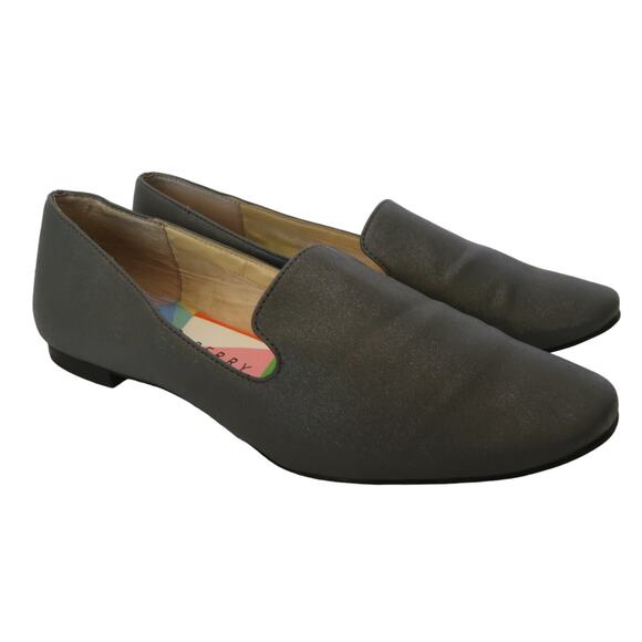 KATY PERRY The Tia Gunmetal Gray Slip On Flats Loafers Shoes Women's Sz 7 - Picture 1 of 10